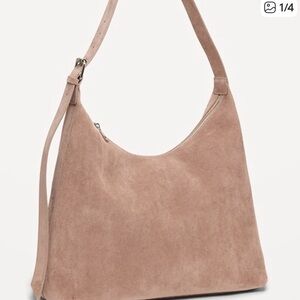 Old Navy Taupe Suede Shoulder Bag